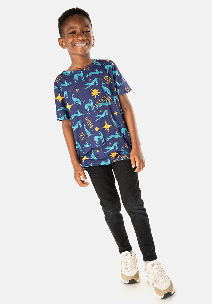 Children's Egyptian Dog Print T-Shirt (Akila)
