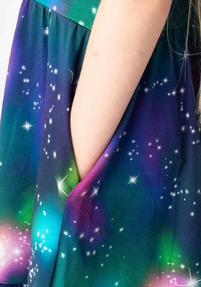 Children's Galaxy Print Cotton Dress (Stelara)