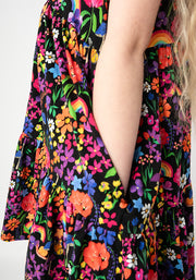 Children's Garden Rainbow Print Cotton Dress (Liv)