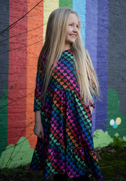 Children's Heart Conversational Print Dress (Romina)