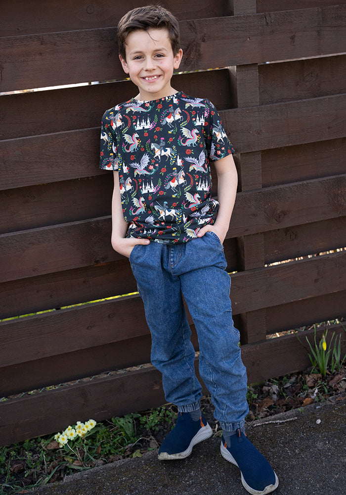 Children's Knights and Dragons Print T-Shirt (Bayard)