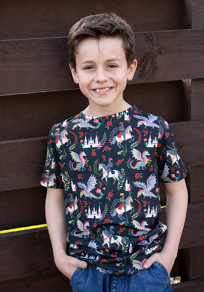 Children's Knights and Dragons Print T-Shirt (Bayard)