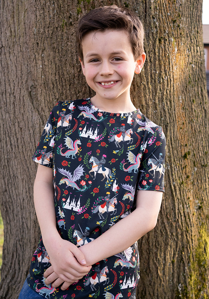 Children's Knights and Dragons Print T-Shirt (Bayard)