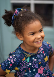 Children's Magical Moth Print Cotton Dress (Nixie)
