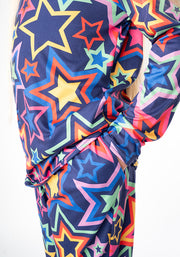 Children's Navy Starburst Print Pyjama Set (Ara)