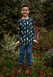 Children's Penguin Print Cotton T-Shirt (Opaline)