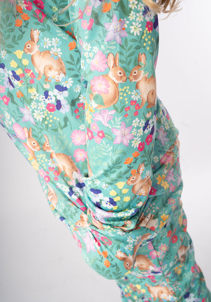 Children's Rabbit Garden Print Pyjama Set (Emerie)