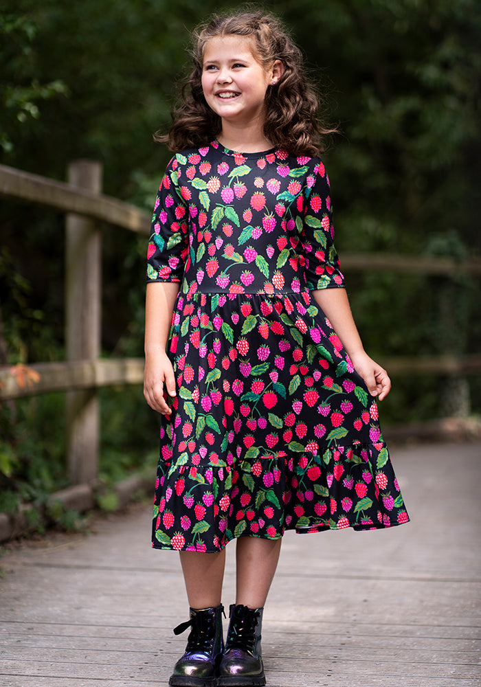 Children's Raspberries Print Dress (Yarden)