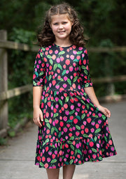 Children's Raspberries Print Dress (Yarden)