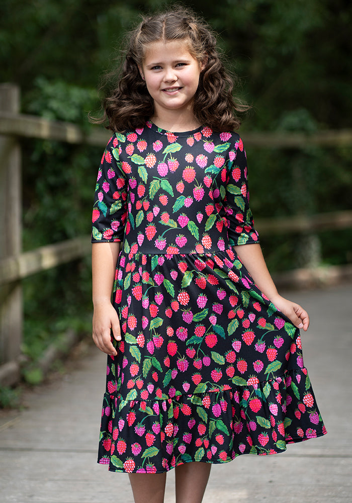 Children's Raspberries Print Dress (Yarden)