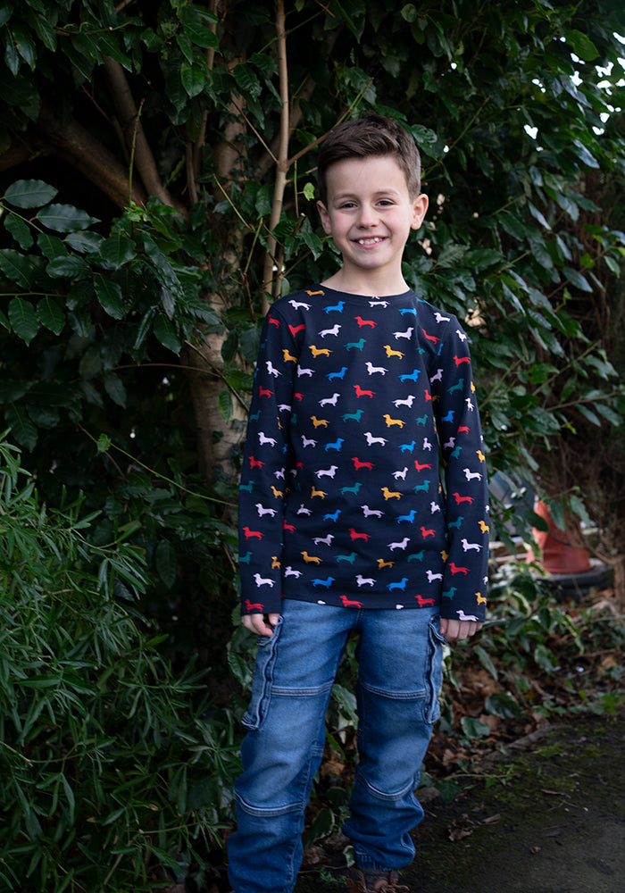Children's Sausage Dog Cotton Top (Bray)