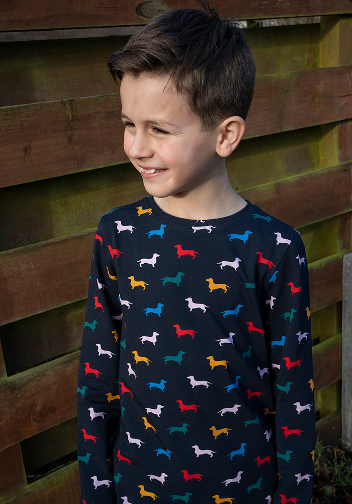 Children's Sausage Dog Cotton Top (Bray)