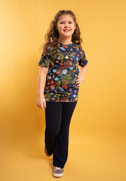 Children's Tropical Coral Print T-Shirt (Pearl)
