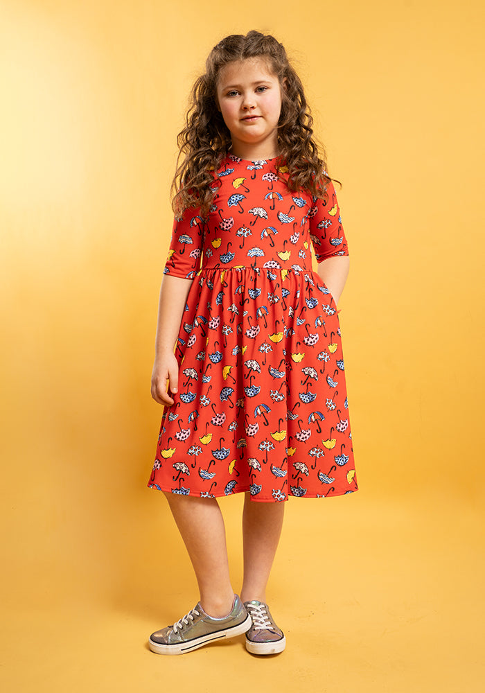 Children's Umbrella Print Dress (Acer)