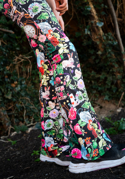 Children's Wonderland Print Flare Leggings