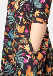 Children's Woodland Rainbow Print Dress (Dakota)