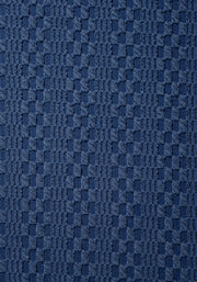 Christa Navy Textured Jacquard Dress