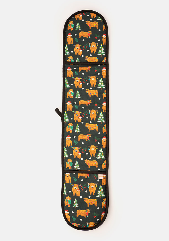 Christmas Cows Print Oven Glove
