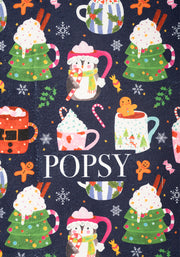 Christmas Mug Print Hand Towel