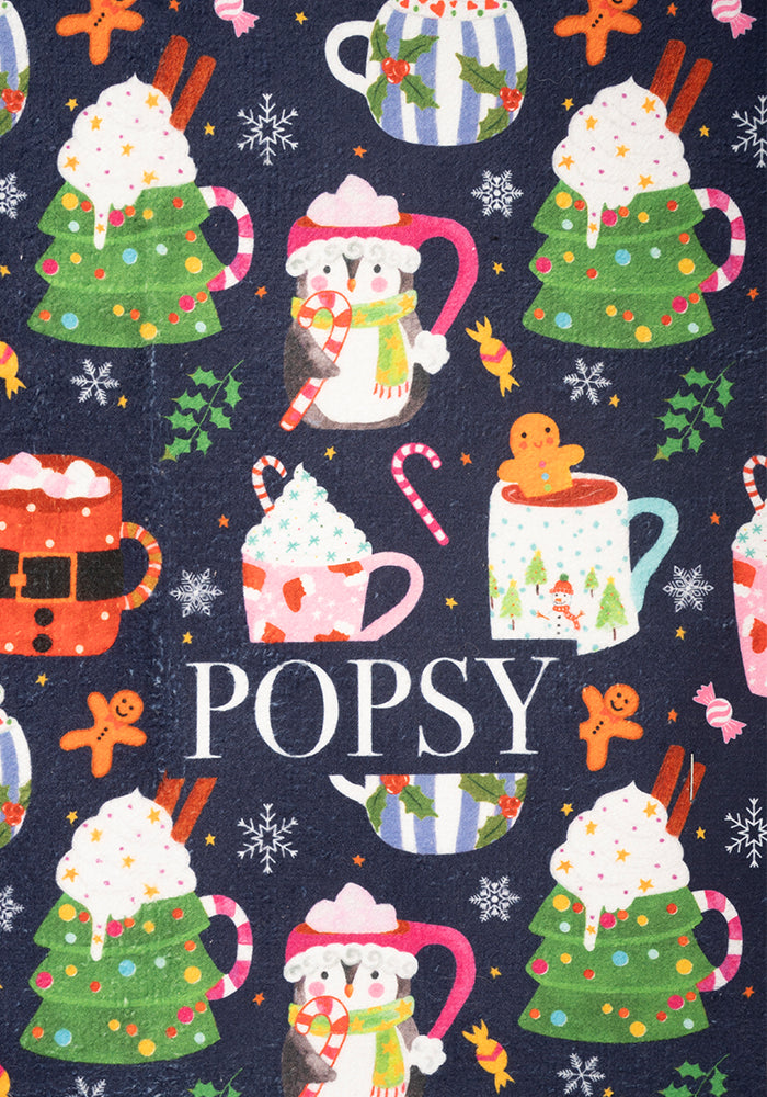 Christmas Mug Print Hand Towel