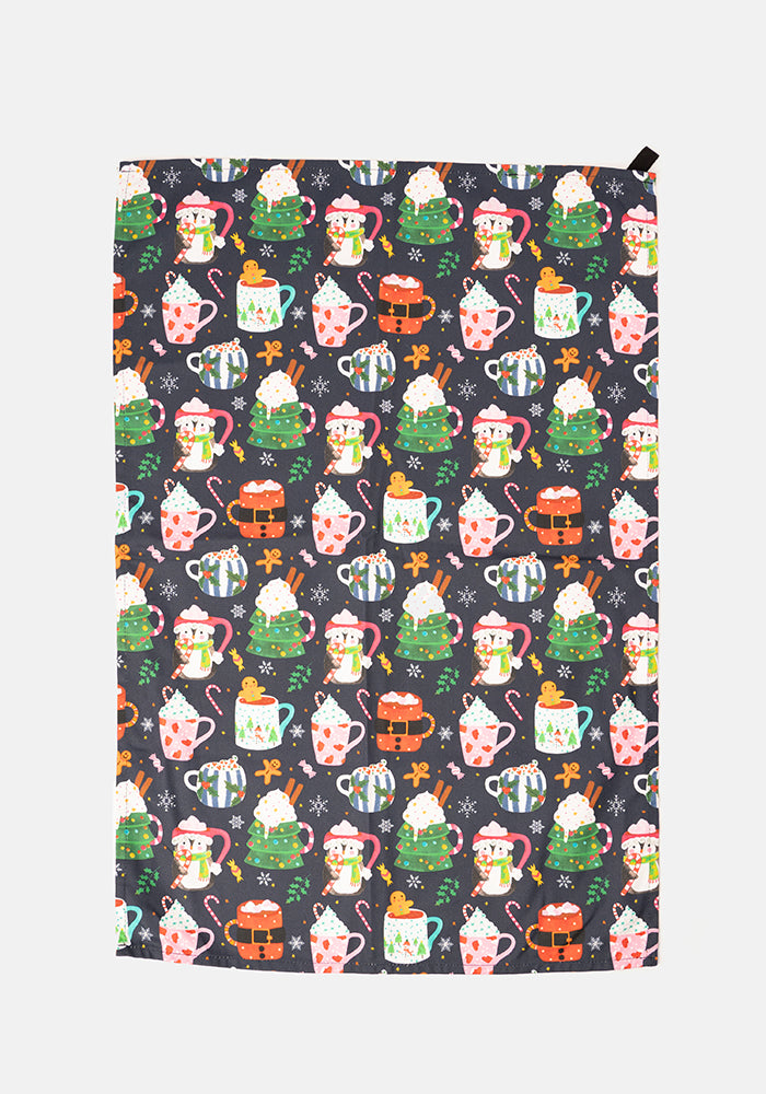 Christmas Mug Print Popsy Tea Towel