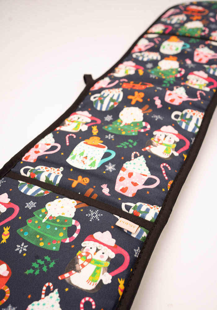 Christmas Mugs Print Oven Glove