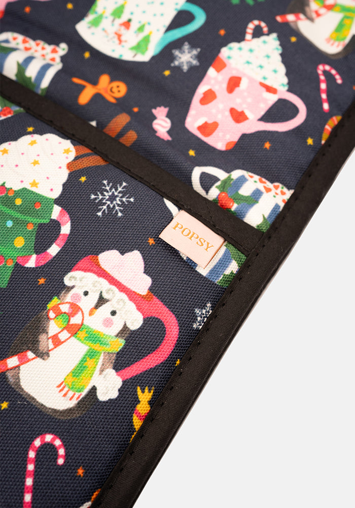 Christmas Mugs Print Oven Glove