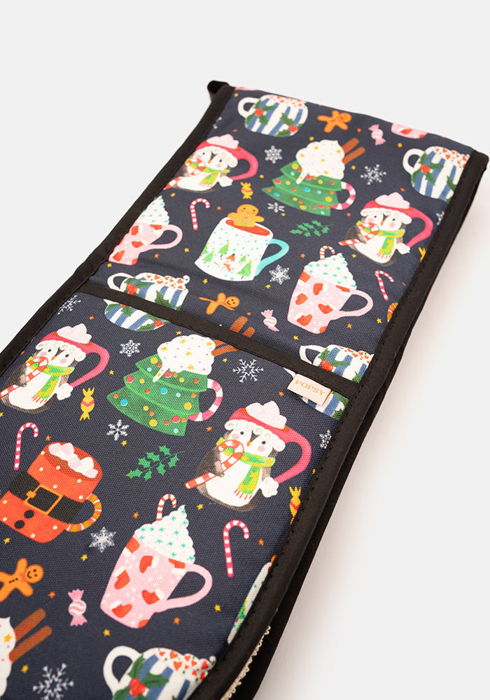 Christmas Mugs Print Oven Glove
