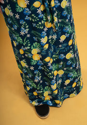 Citra Lemons & Palms Print Maxi Dress