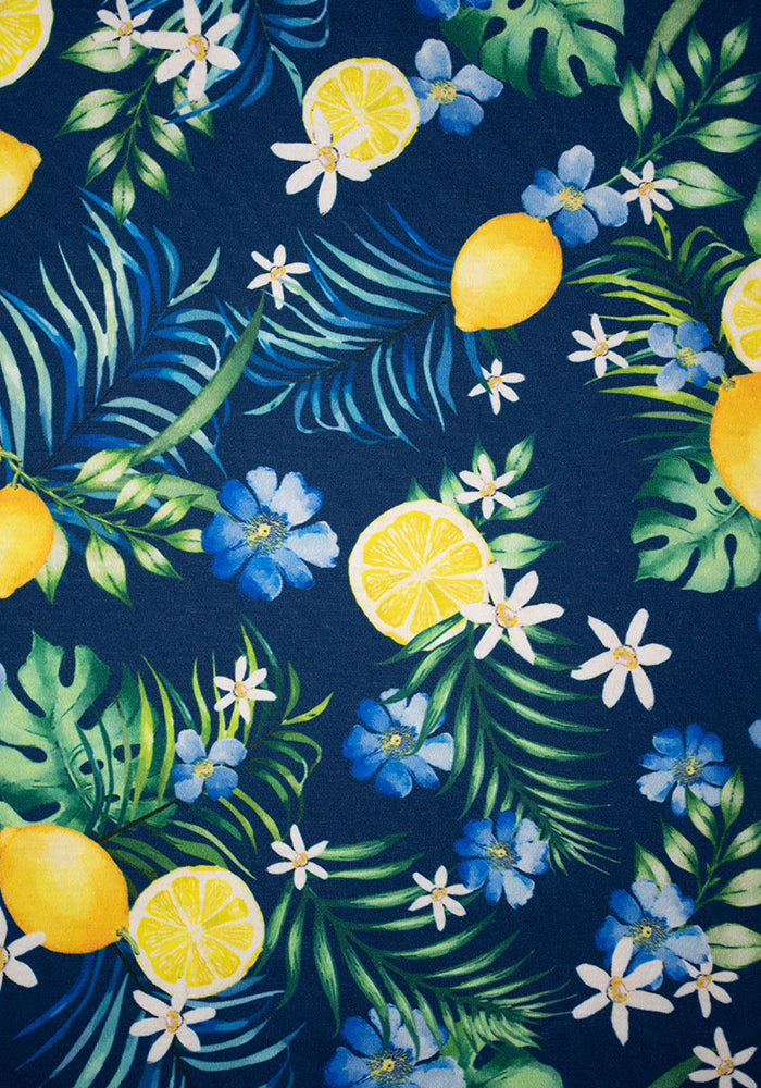 Citra Lemons & Palms Print Maxi Dress