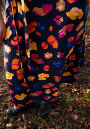Clayton Bright Animal Print Cotton Midi Dress