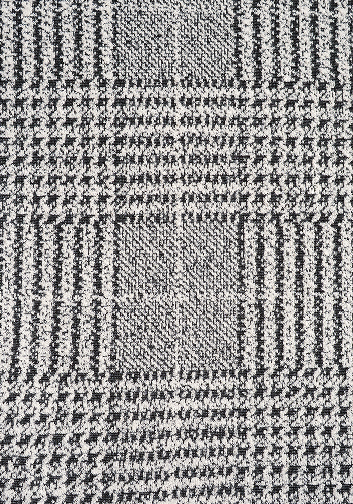 Clea Natural &amp; Black Check Jacquard Skirt