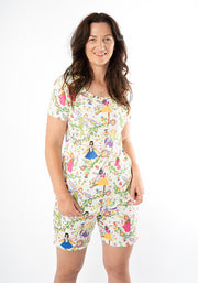 Clova Dancing Fairies Print Mid-Thigh Short & T-Shirt Pyjama Set