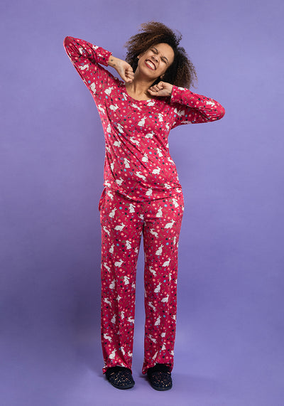 Clover Bunny Print Pyjama Set