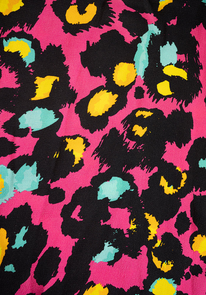 Cobi Pink Animal Print Midi Dress