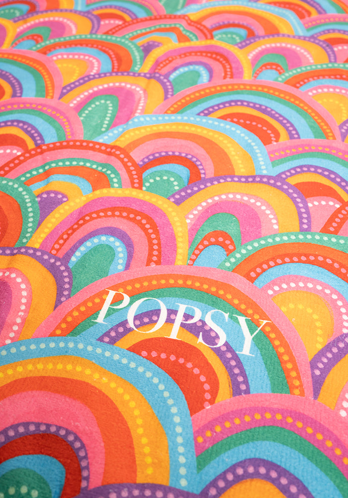 Fourth angle of Large Colourful Rainbow Print Towel