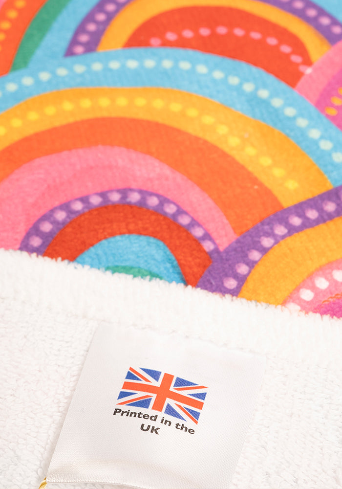 Colourful Rainbow Print Jumbo Bath Sheet