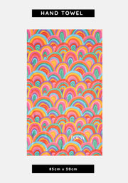 Colourful Rainbow Print Hand Towel