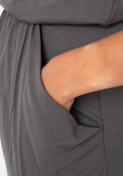 Constance Grey Blouson Dress