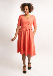 Coralie Coral Swing Dress