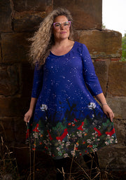 Cullen Spooky Border Print Trapeze Dress