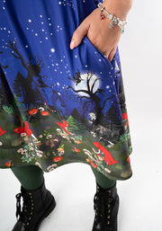 Cullen Spooky Border Print Trapeze Dress