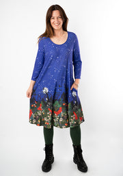 Cullen Spooky Border Print Trapeze Dress