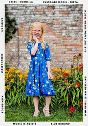 Children's Buzzing Bee Print Dress (Cornelia)