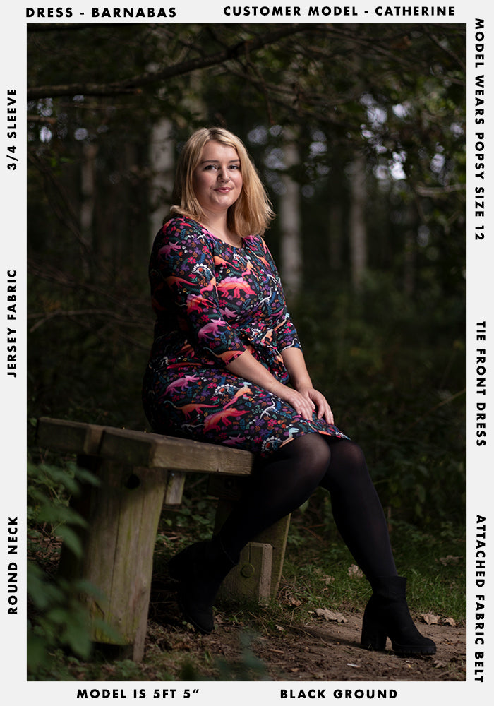 Barnabas Spooky Dinosaur Print Dress