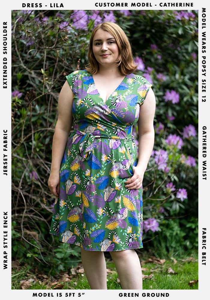 Lila Lemur Jungle Print Dress