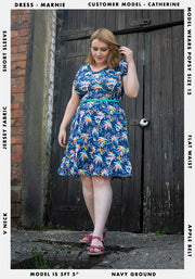 Marnie Sloths Palm Print Dress