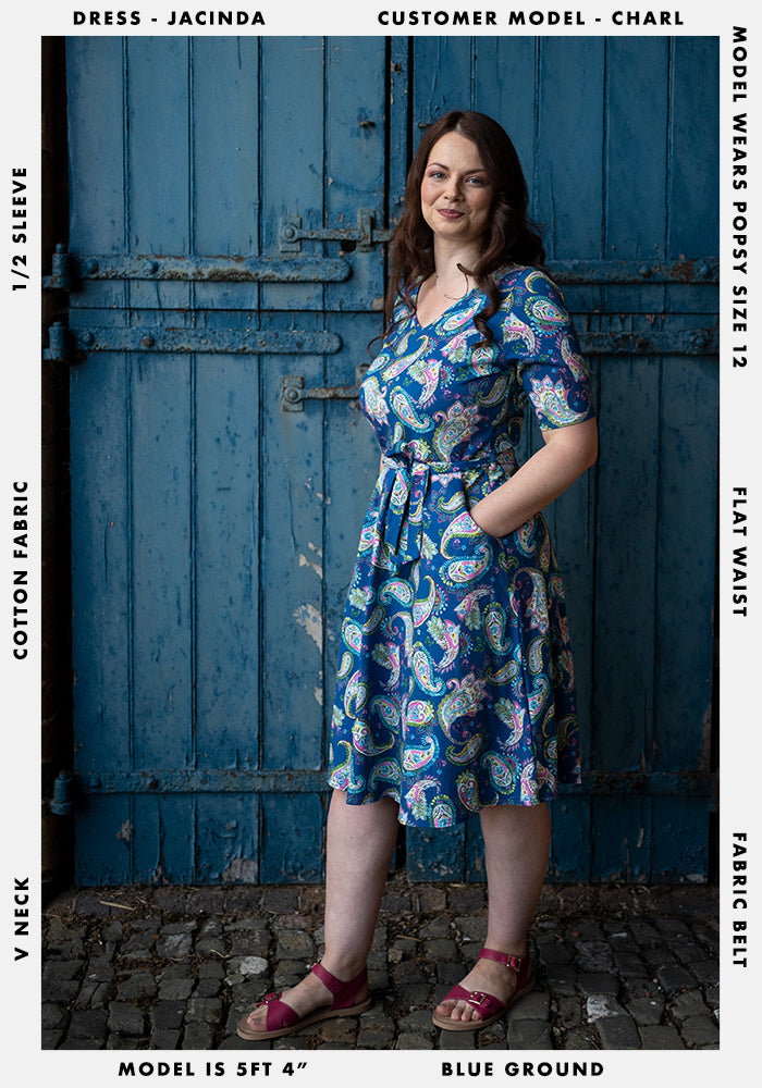 Jacinda Paisley Print Cotton Dress