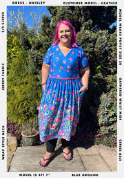 Haisley Floral Garden Border Print Midi Dress