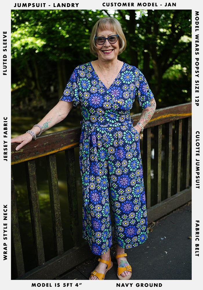 Landry Moroccan Tile Print Culotte Leg Jumpsuit
